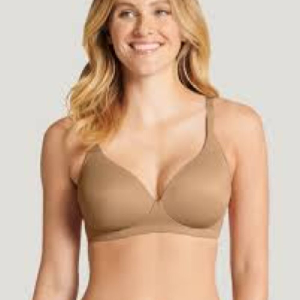 Jockey 44 D Forever Fit Tee Shirt Molded Cup Bra Wireless Tan